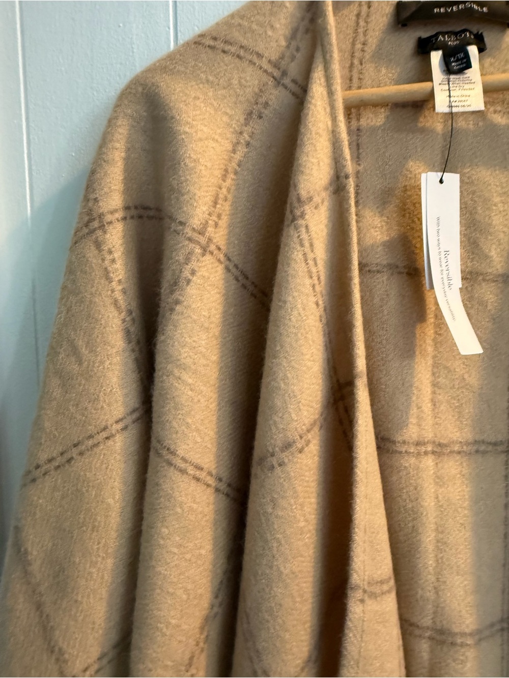 Talbots Plaid Ruana Cape - Picture 4 of 5